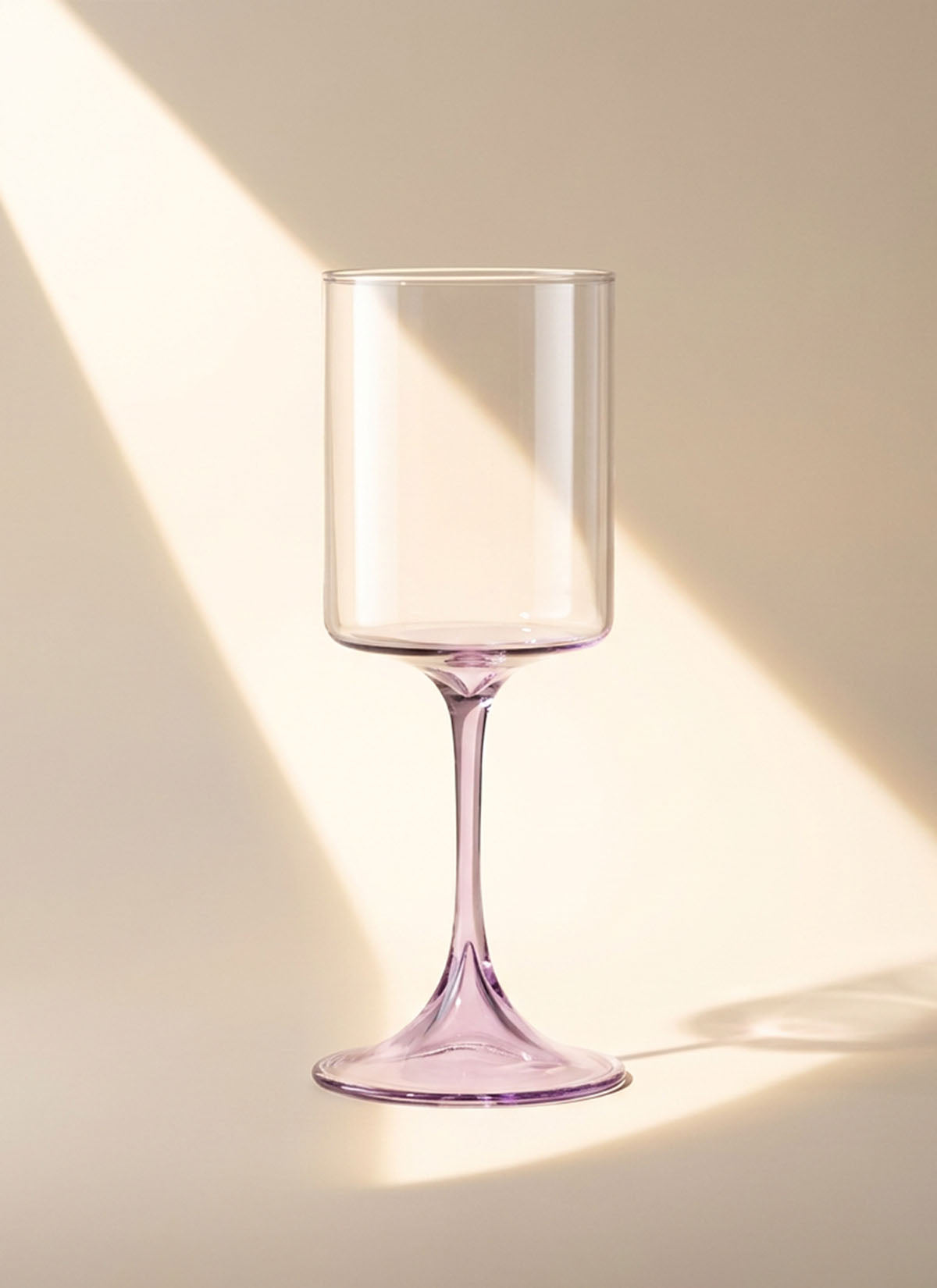 Lilac Colour Drip Wine Glass