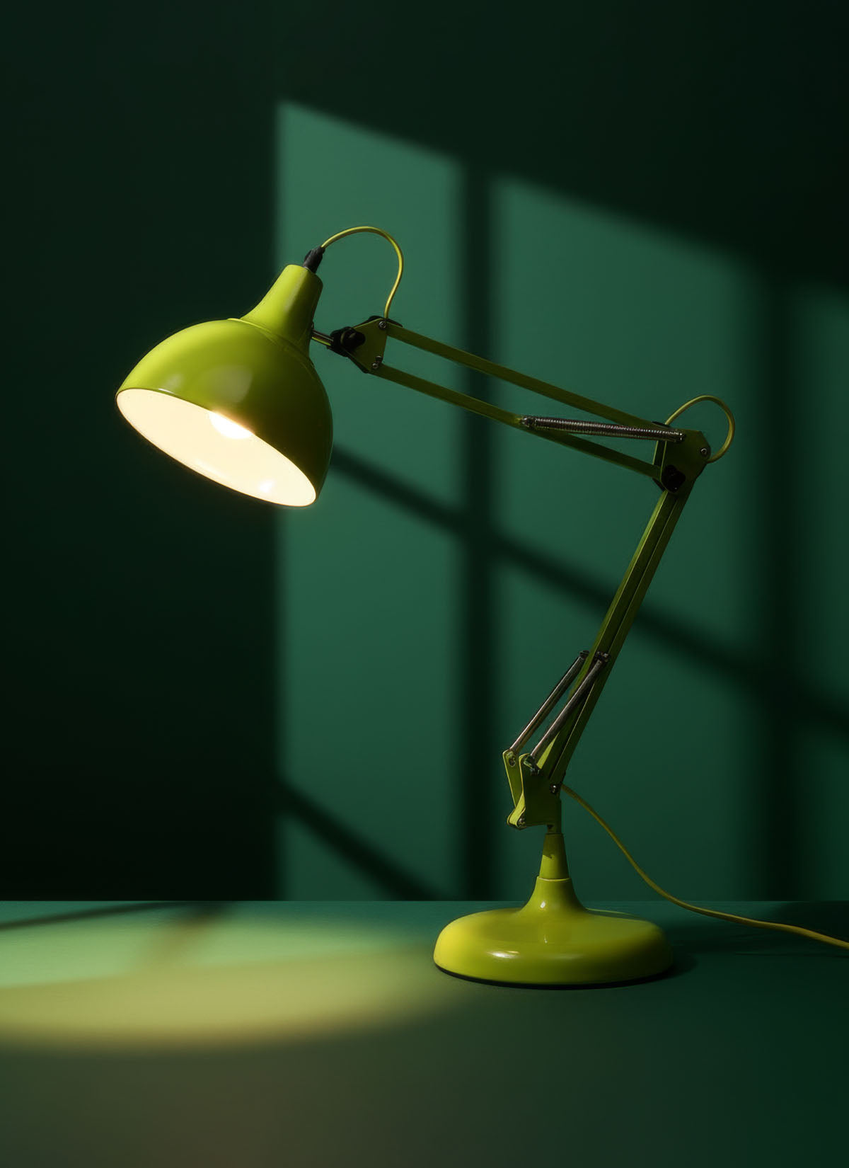 Gloss Lime Anglepoise Style Lamp