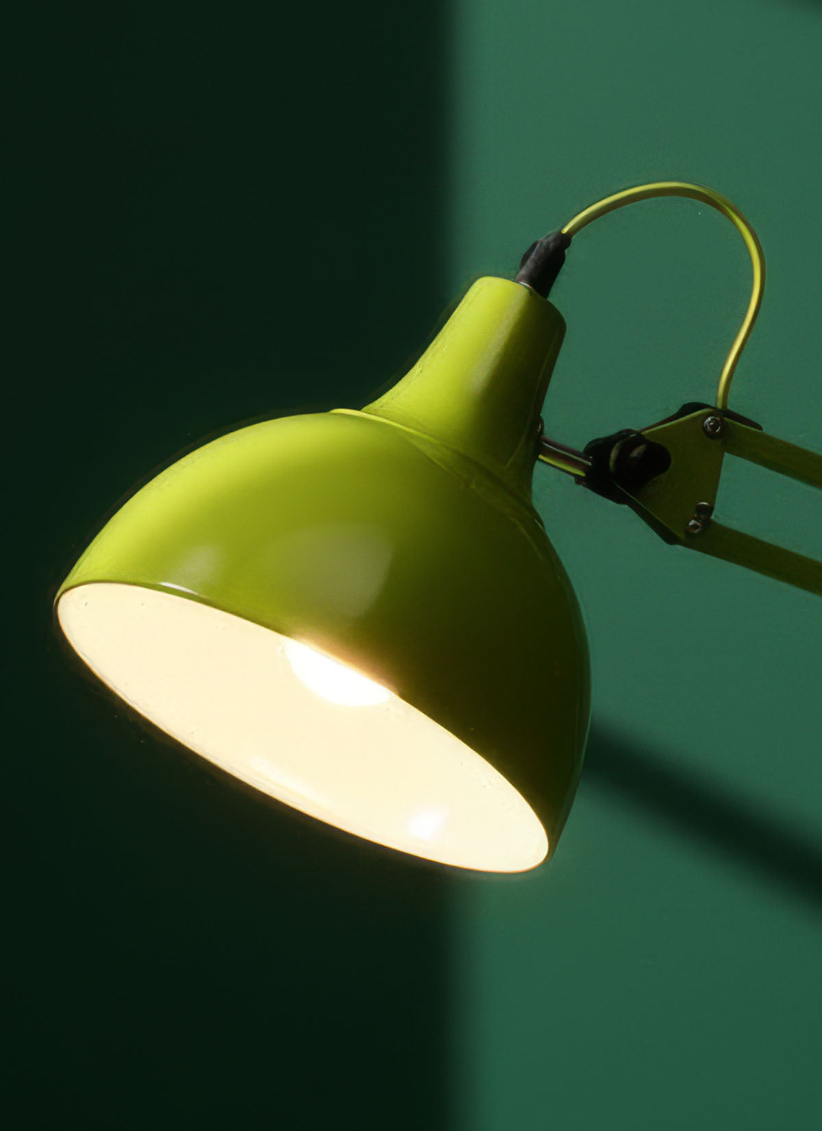 Gloss Lime Anglepoise Style Lamp