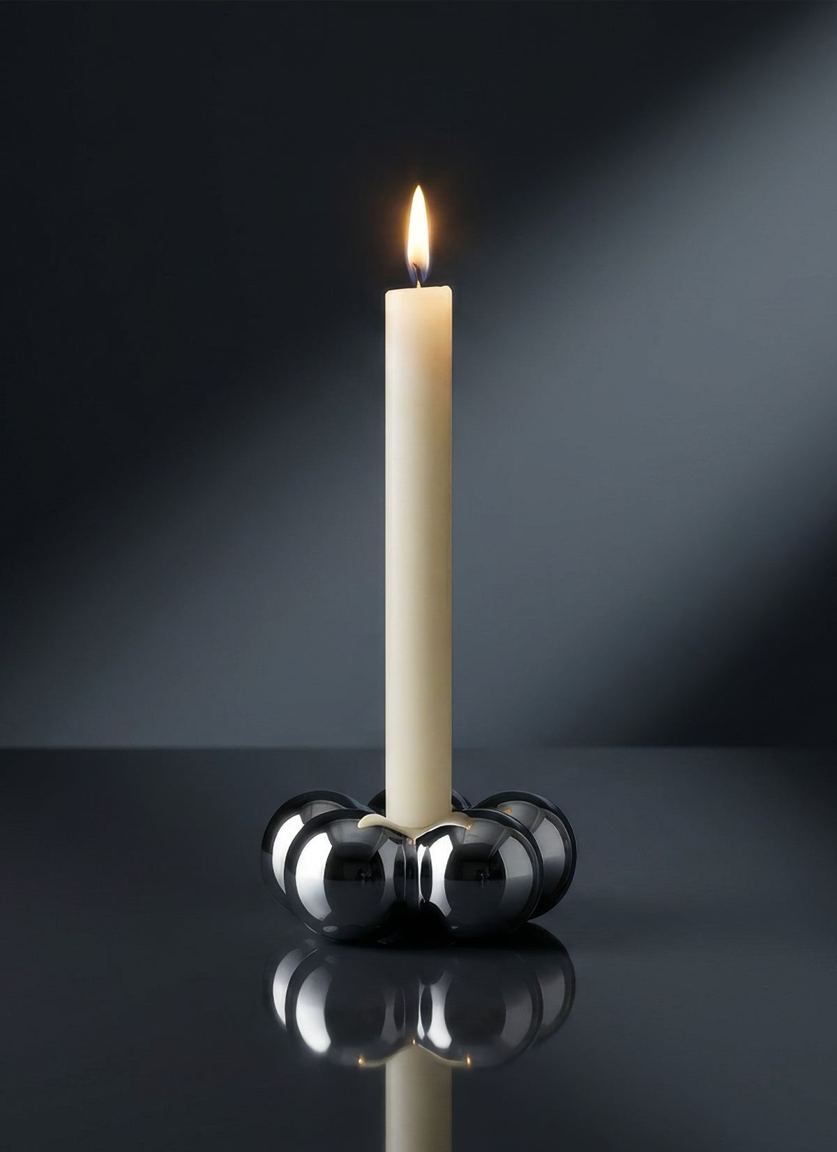 Chrome Bubble Candle Holder