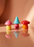 Set of 3 Mushroom Candles