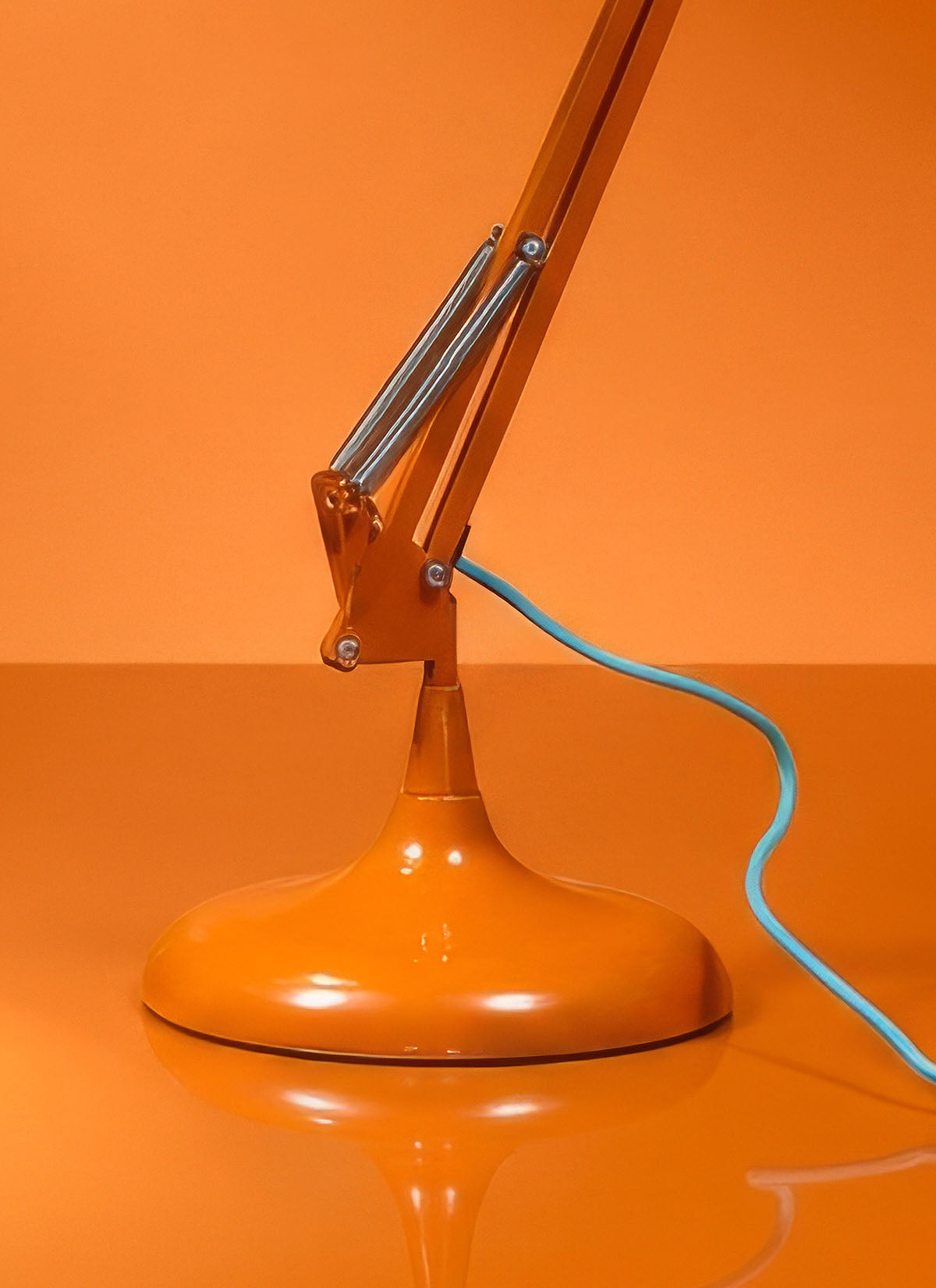 Gloss Orange Anglepoise Style Lamp