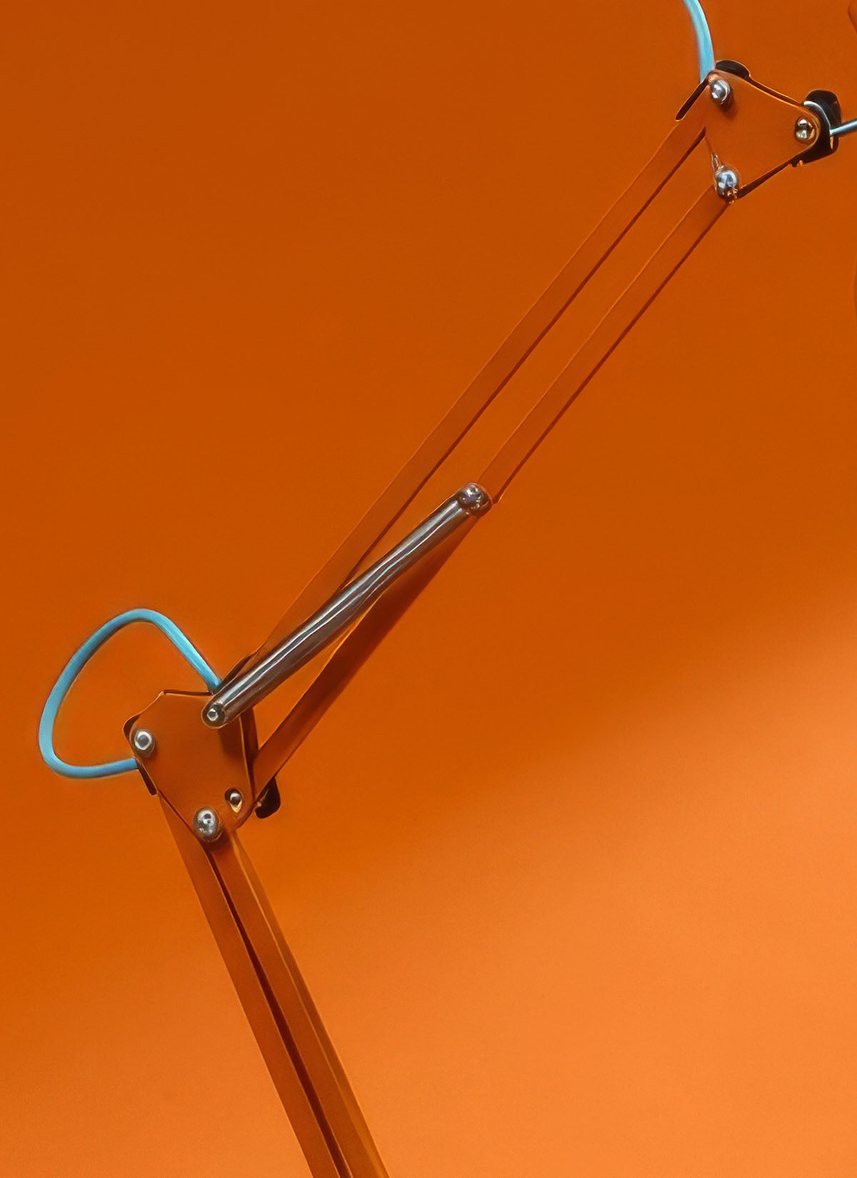 Gloss Orange Anglepoise Style Lamp