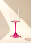 Pink Colour Drip Wine Glass