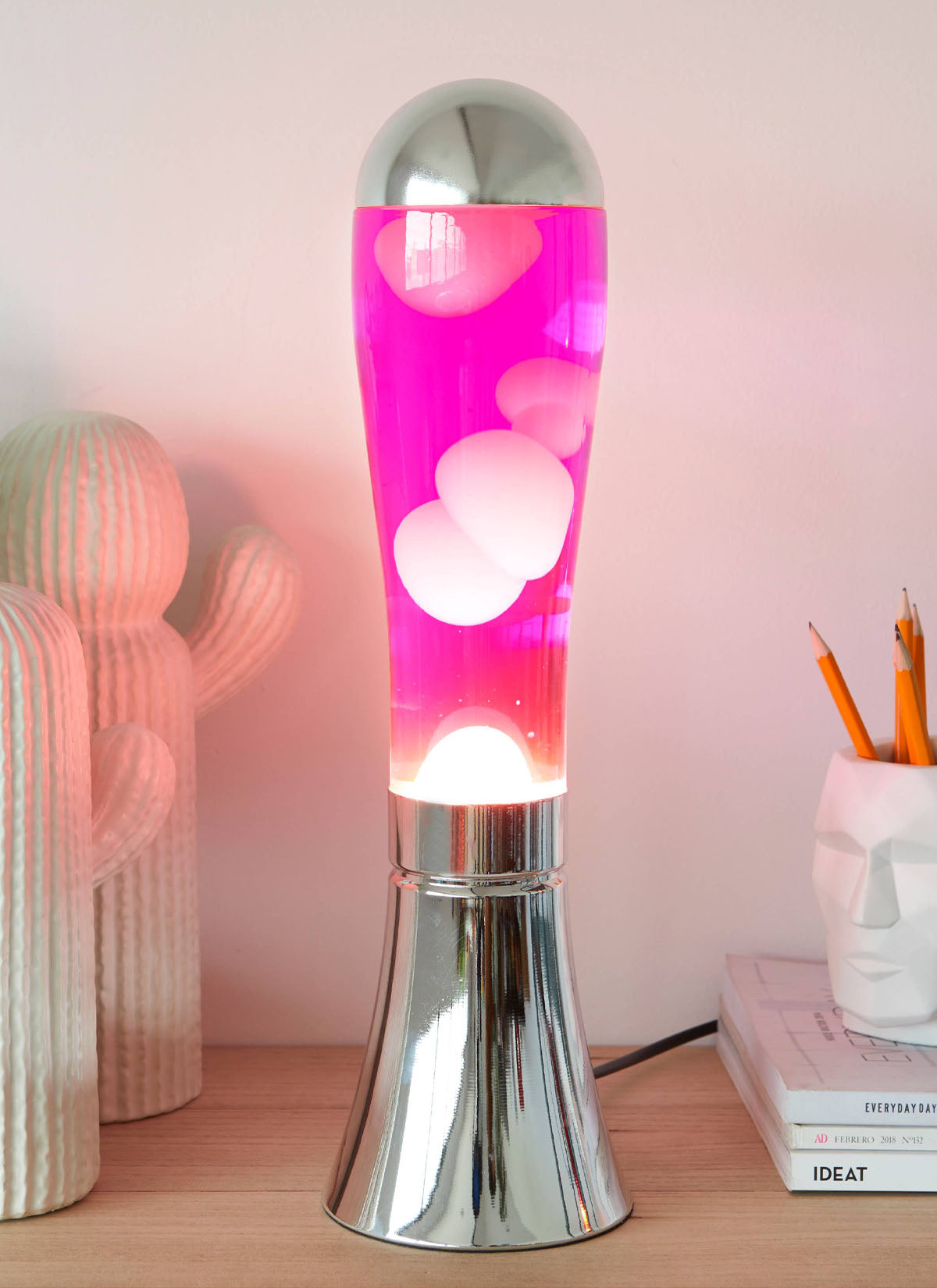 The Silver & Pink Lava Lamp