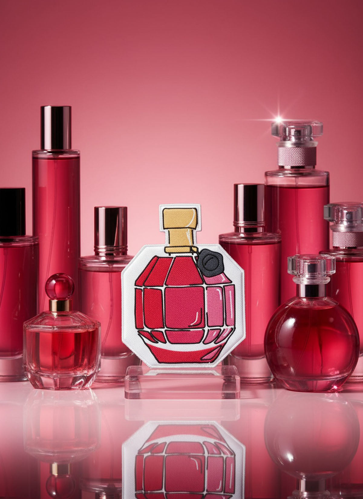 Pink Perfume Bottle Manicure Set