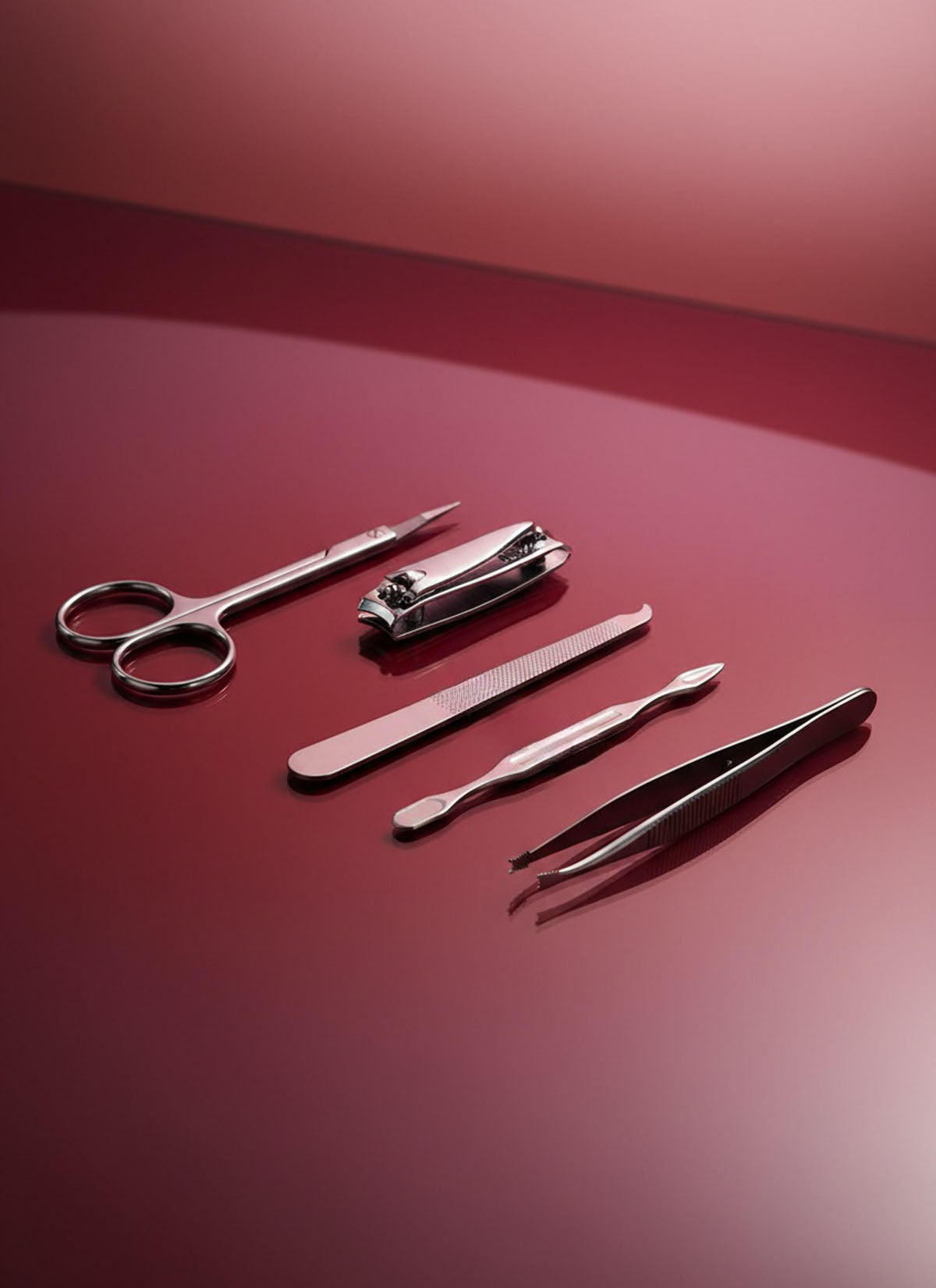 Pink Perfume Bottle Manicure Set