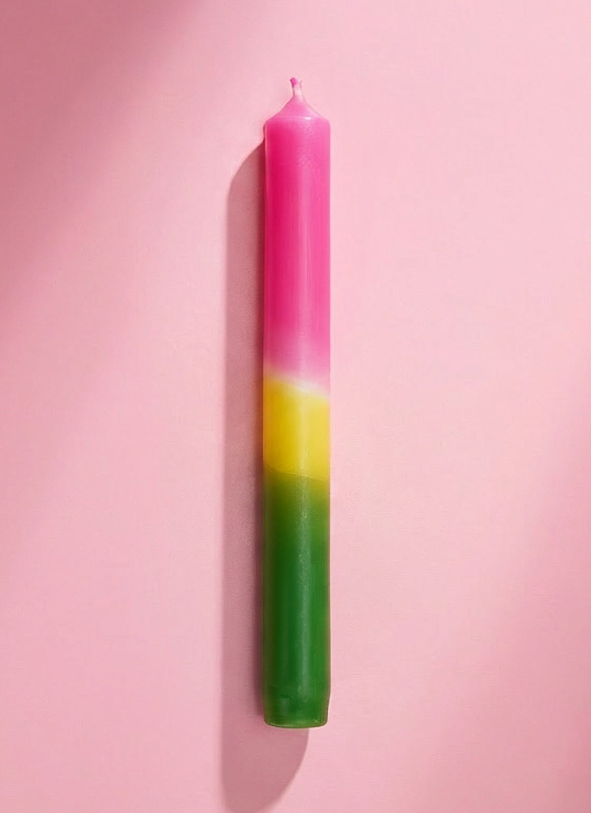 Pink & Green Dinner Candle