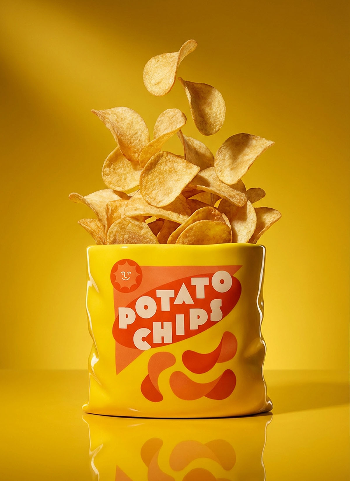 Ceramic Potato Chips Vase