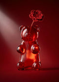 Red Yummy Bear Glass Vase