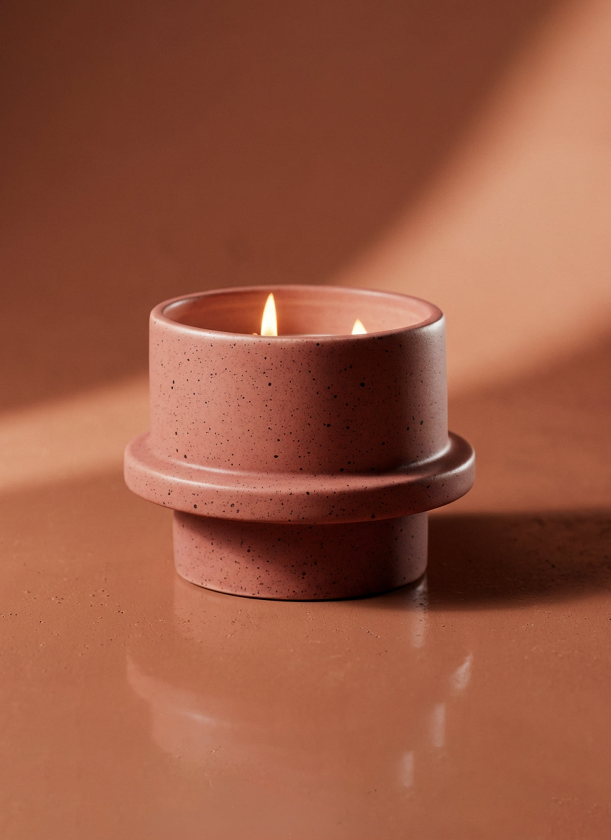 Rose Ceramic Candle/Plant Pot & Base