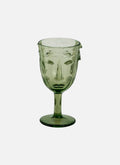 Sage Deco Face Wine Glass