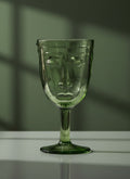 Sage Deco Face Wine Glass