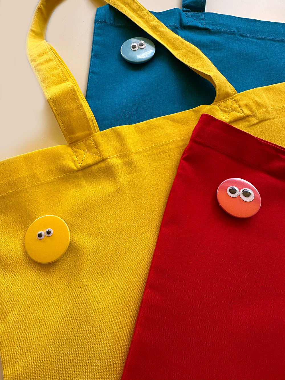 Blue Googly Eyes Tote Bag