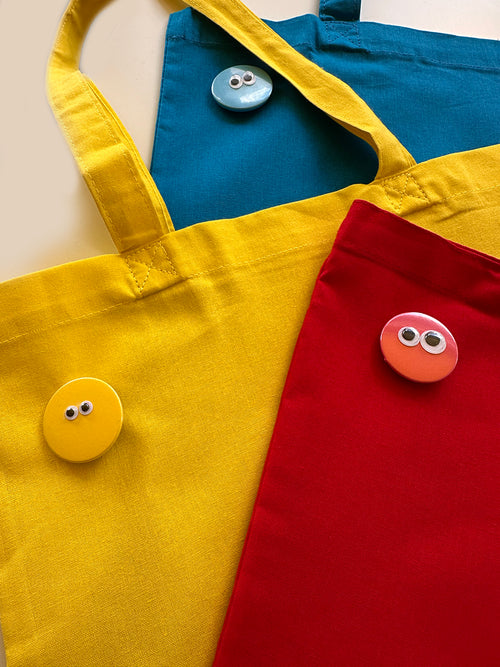 Blue Googly Eyes Tote Bag