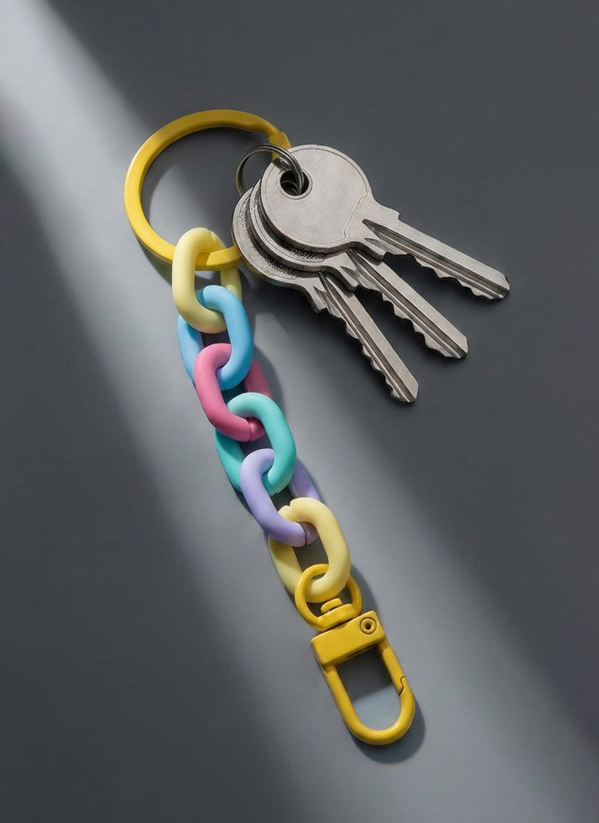 Yellow Pastel Play Keychain