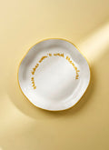 'these dishes won't wash themselves.' Plate
