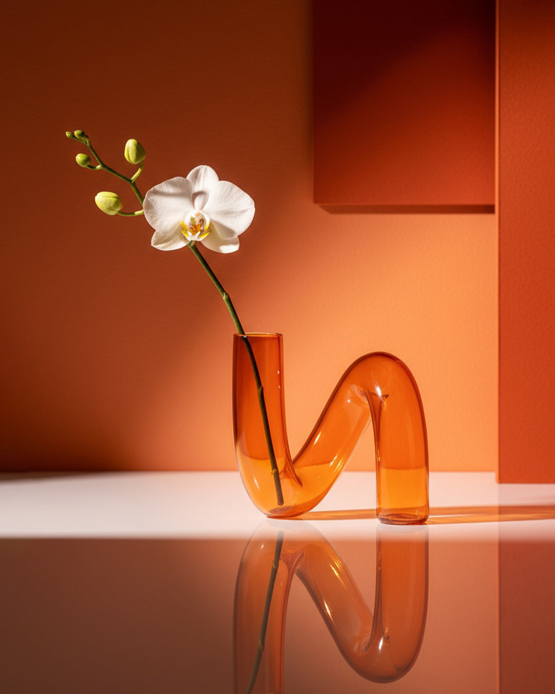 Twist Glass Candlestick / Stem Vase