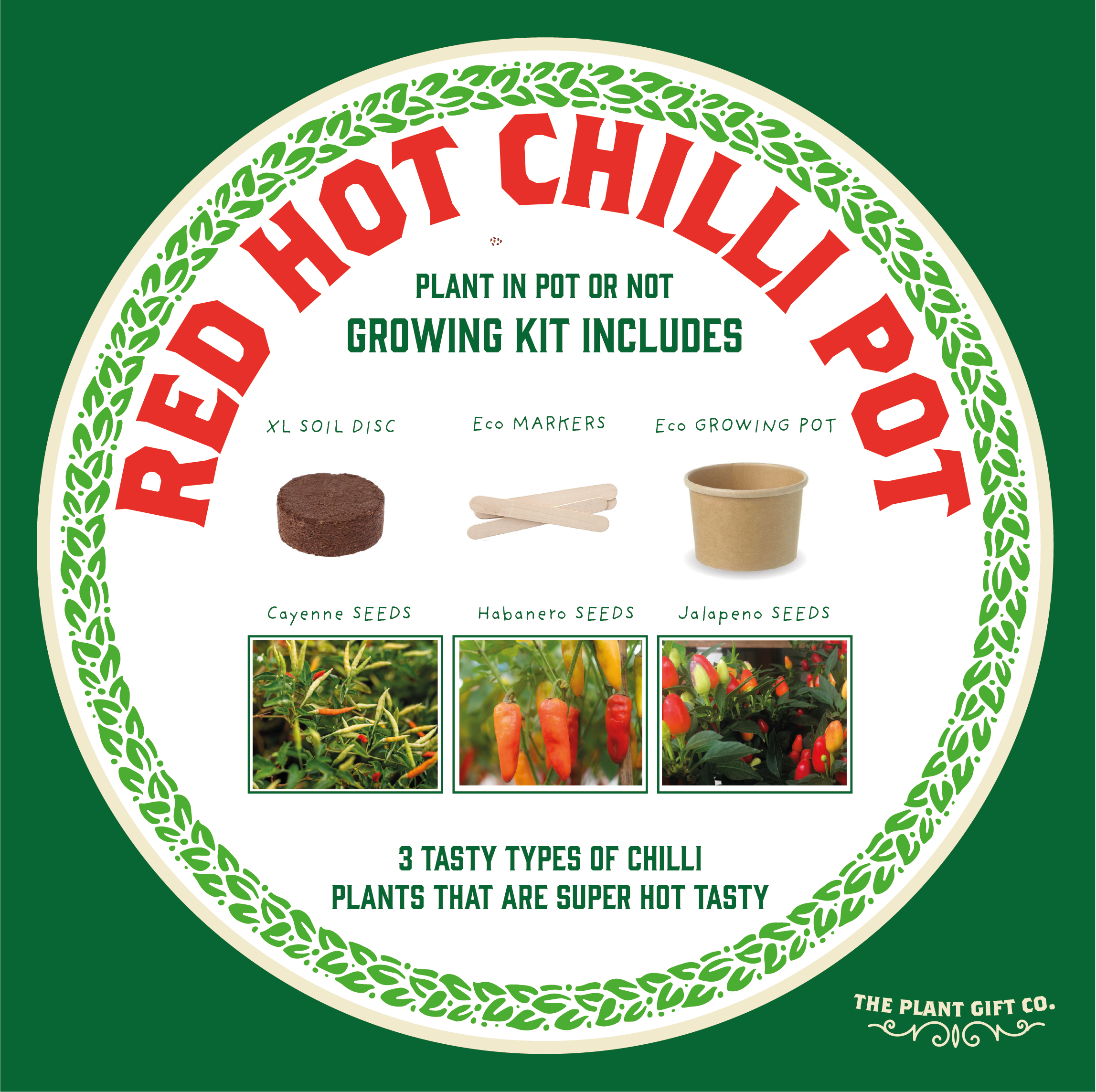 Red Hot Chilli Pot - Grow Your Own Plant Kit